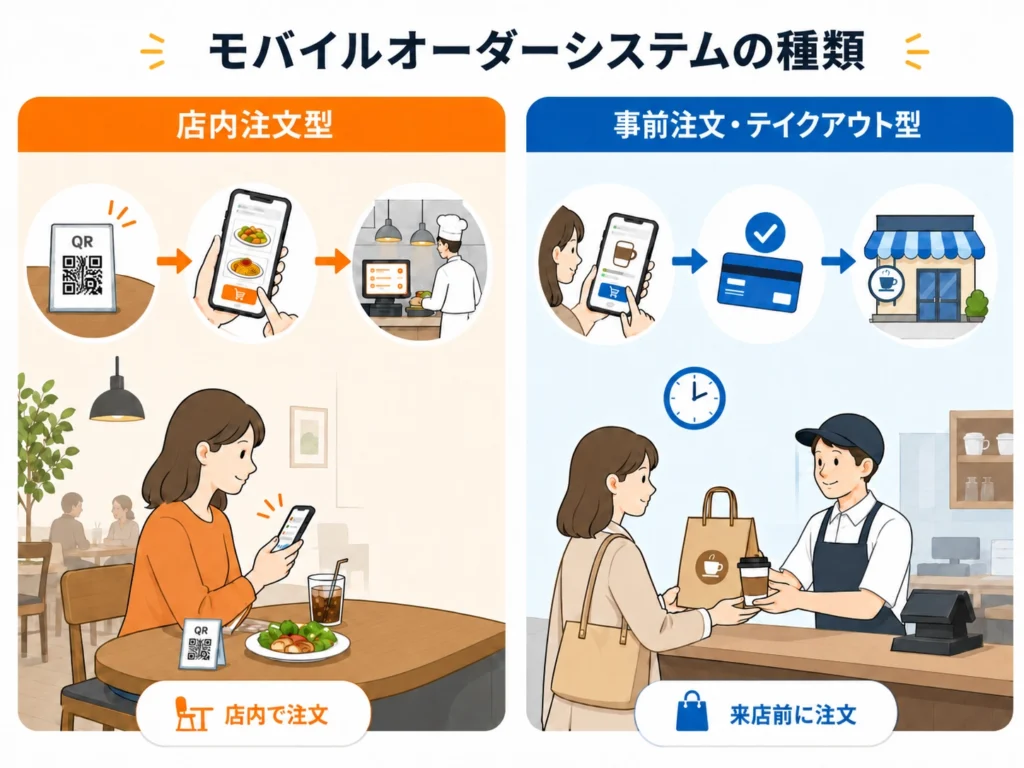 モバイルオーダーシステムの種類