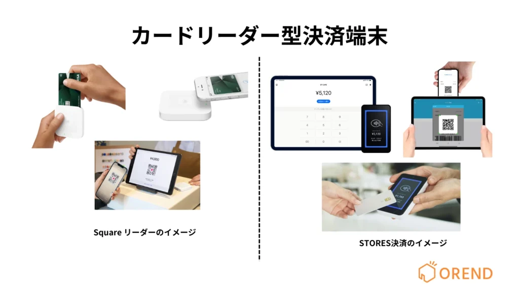 カードリーダー型決済端末の決済方法のイメージ