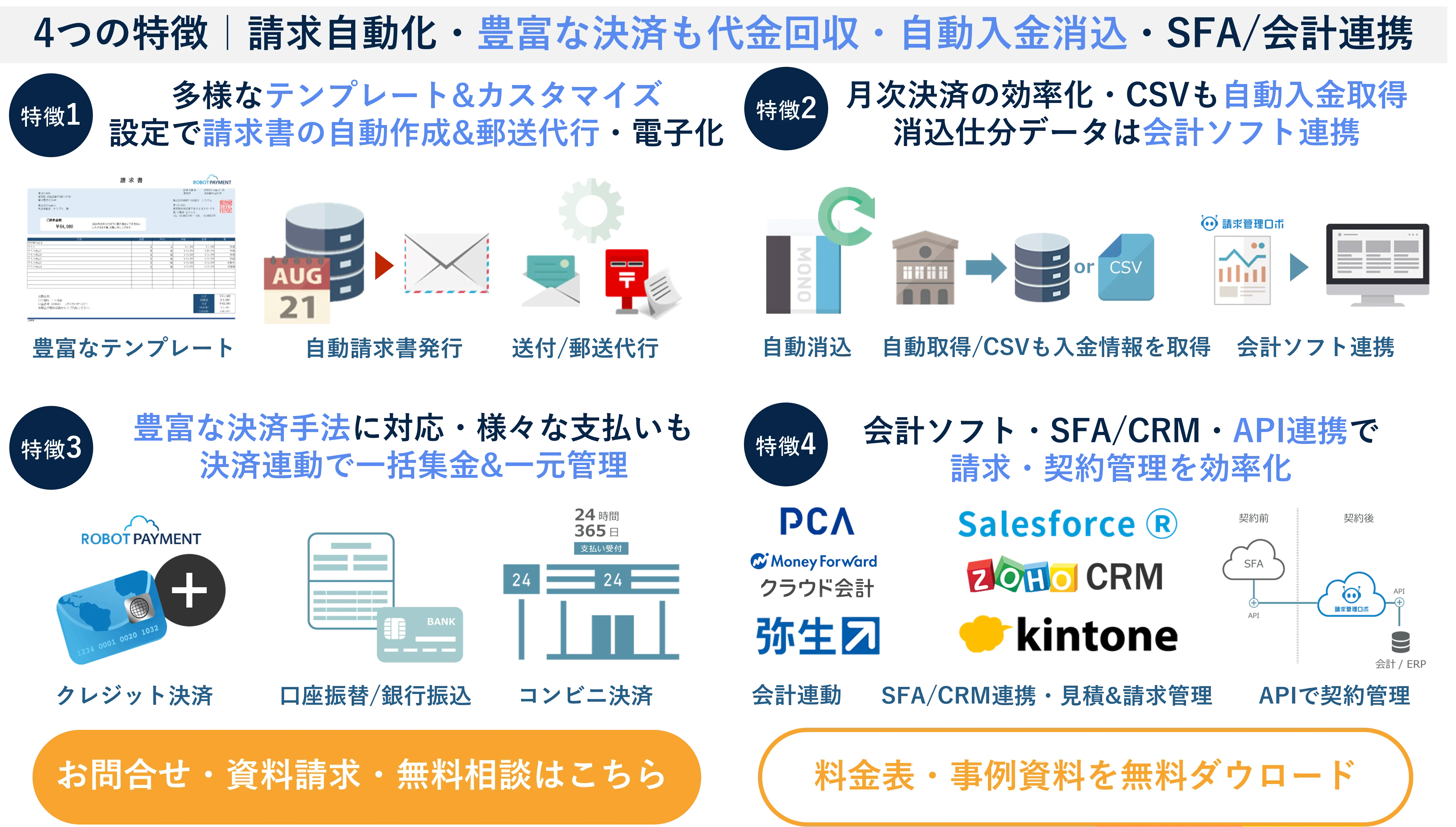 請求管理ロボの特徴