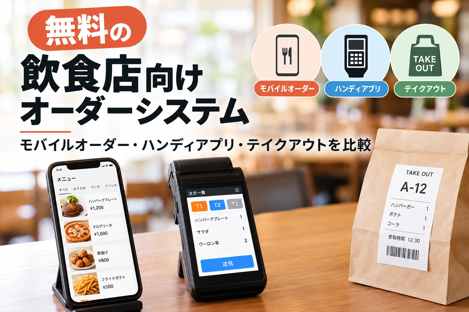 無料の飲食店向けオーダーシステム9選！モバイルオーダー・ハンディアプリを比較